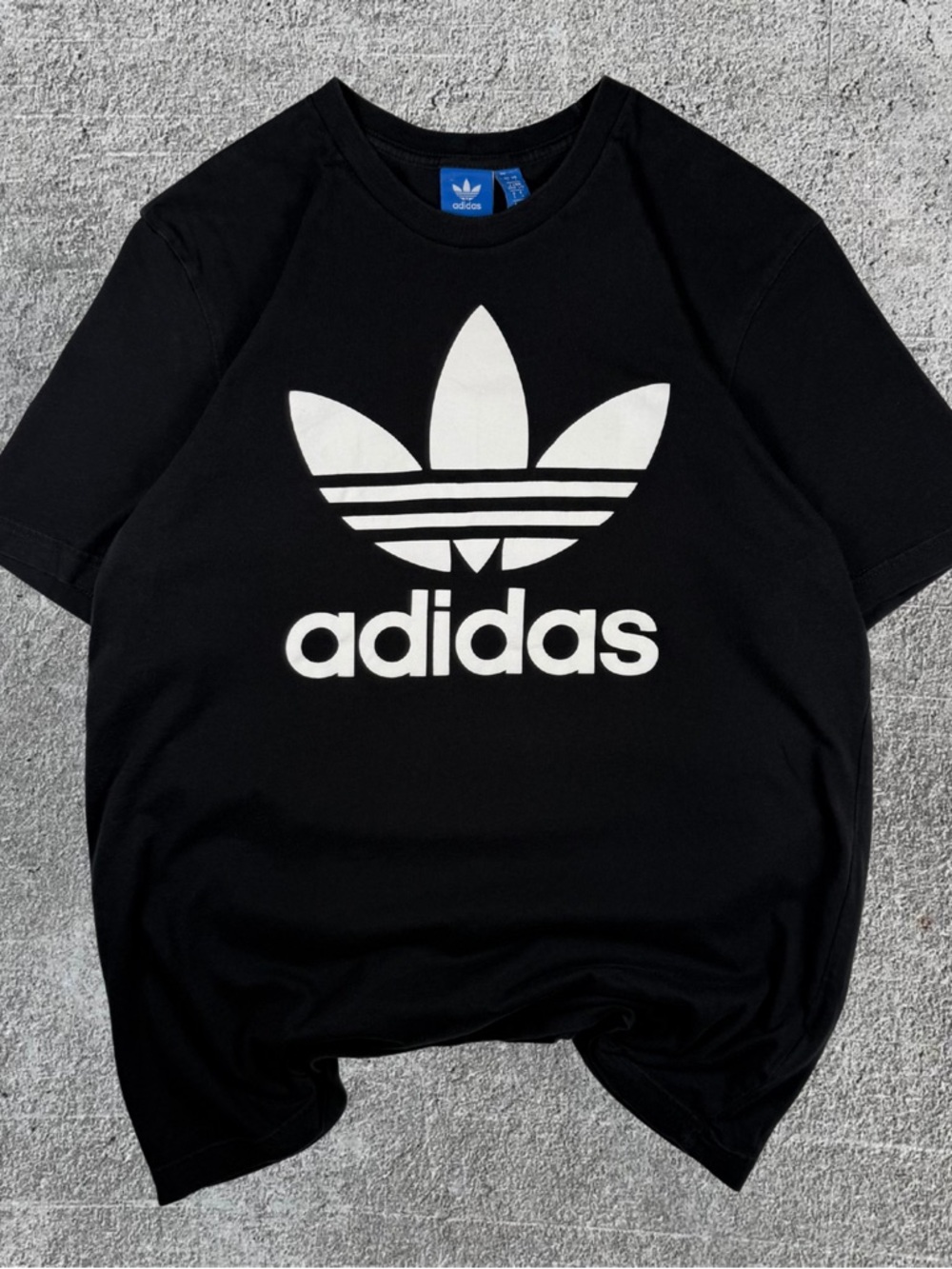 Men’s Adidas Black Trefoil Logo T-Shirt Size Large